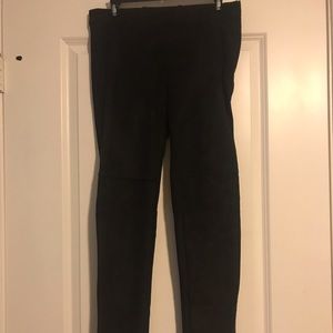 Suede black pants
